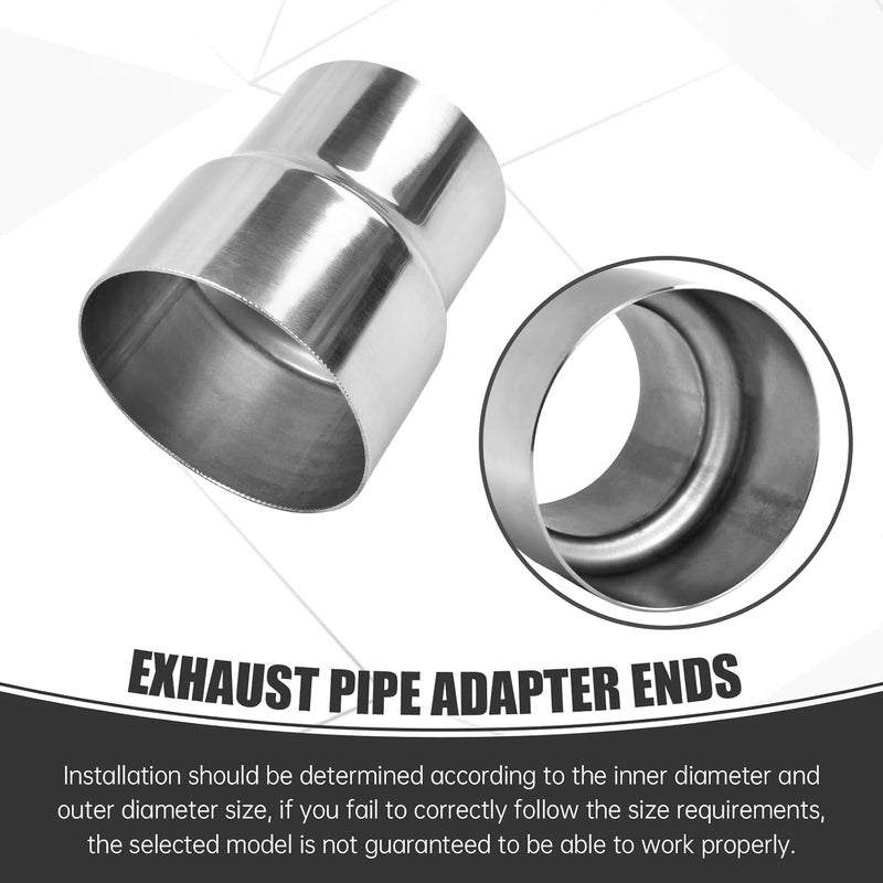 GESEXI Exhaust Adapter Connector 3"ID to 3.5"ID，Exhaust Adapter Total Length 4 "Stainless Steel Polished. - Image 4